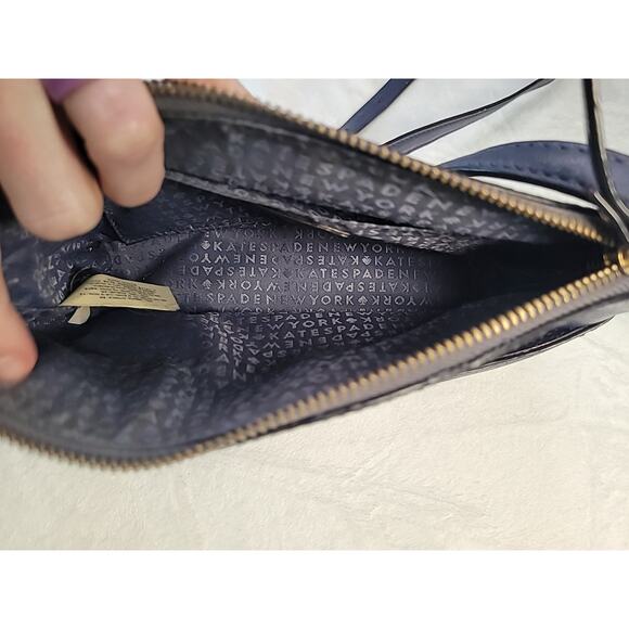 Kate Spade Grove Street Millie Crossbody – Blue Leather Handbag - Picture 10 of 11